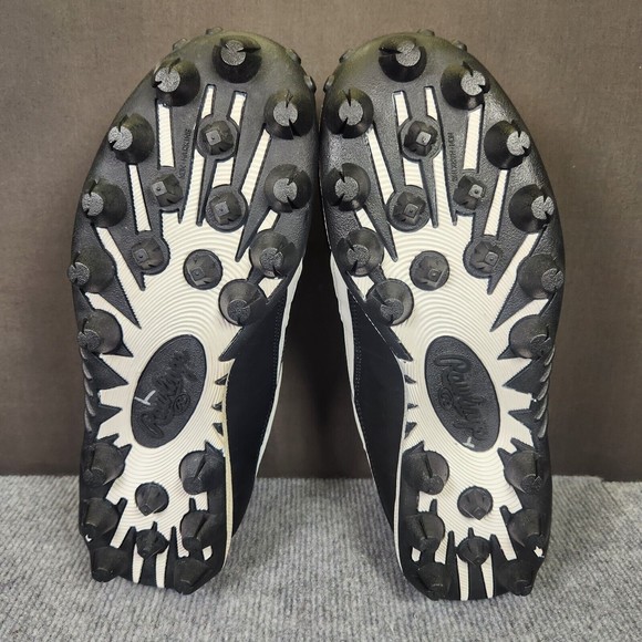 Rawlings Endzone Low Mens Size 11 Black White Athletic Low Top Baseball Cleats - Picture 7 of 9